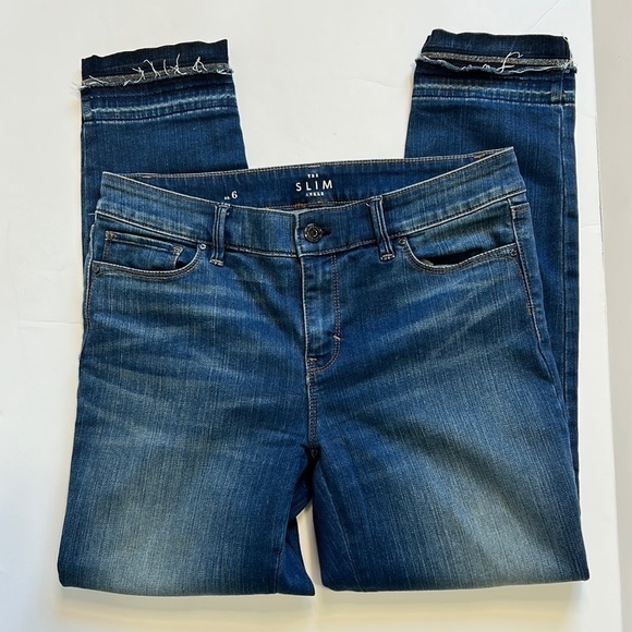 White House Black Market Classic Rise Ball Chain Slim Ankle Jeans Sz 6 - Picture 5 of 12